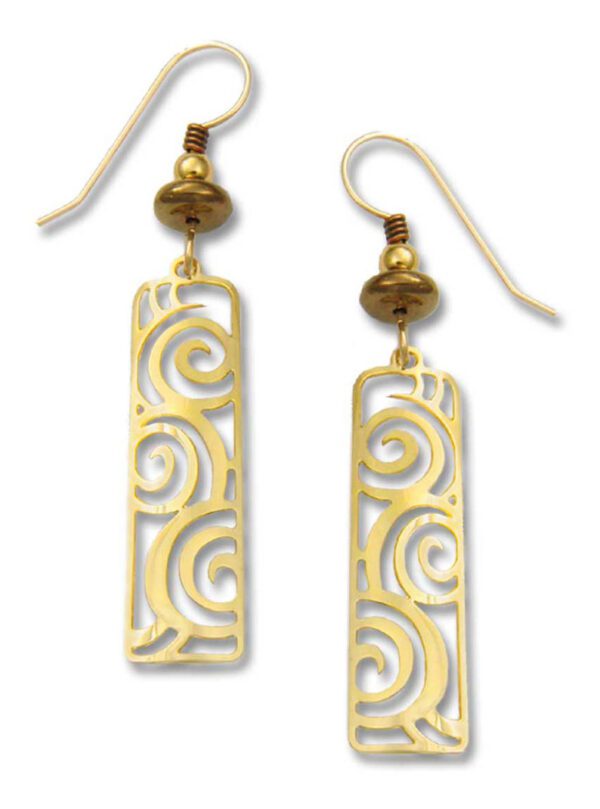 goldtone swirl earrings