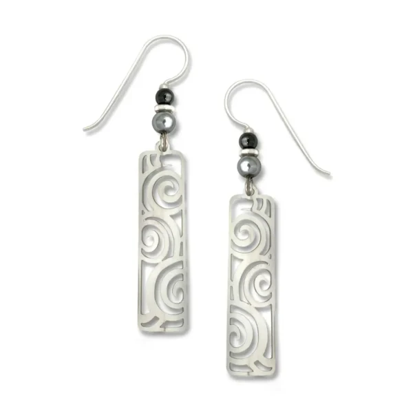 swirl column earrings