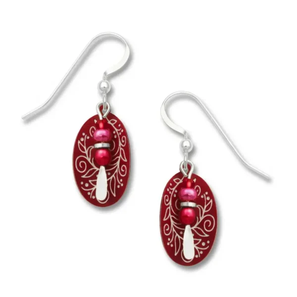 fuchsia vine earrings