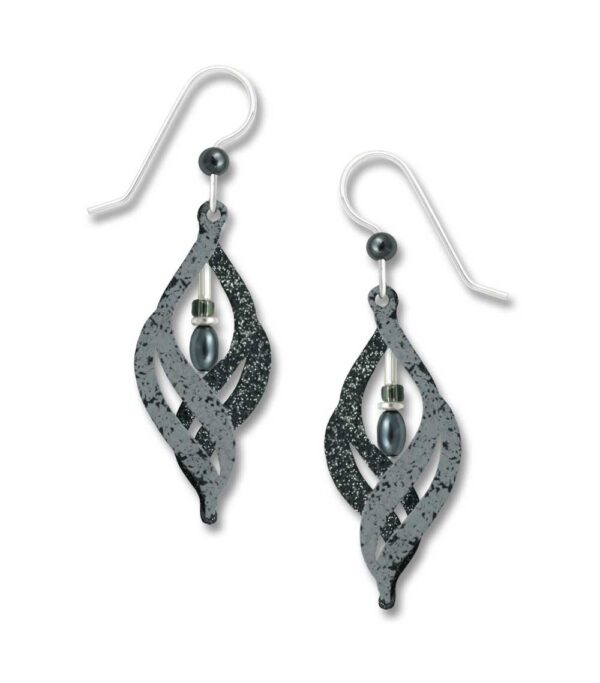 light and dark swirl earrings from Adajio