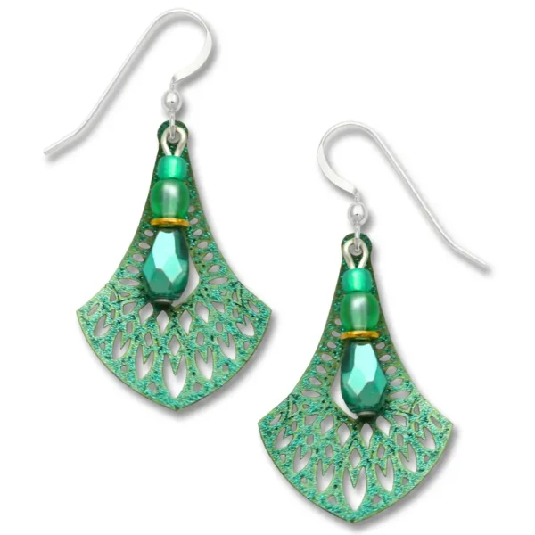 teal filigree earrings