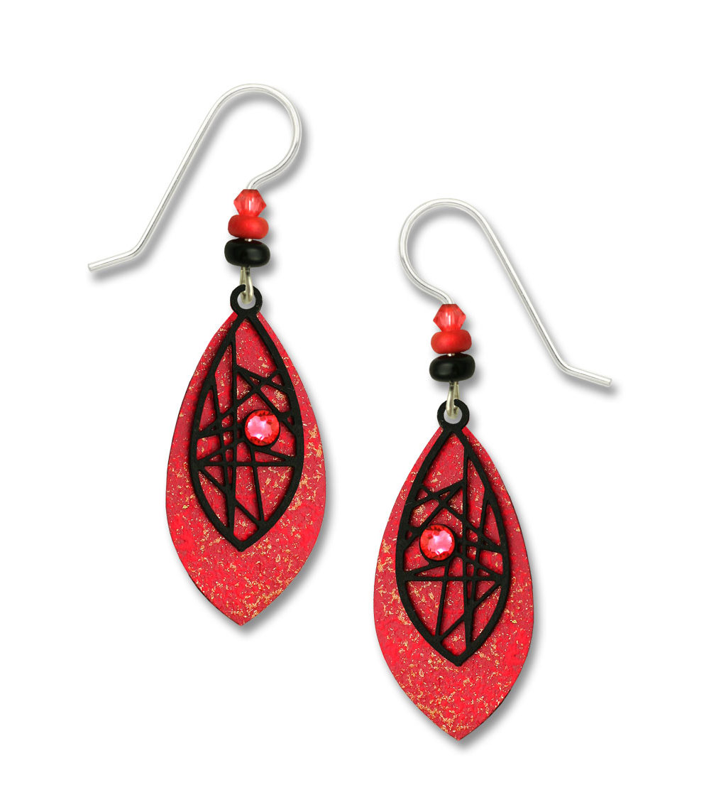 red and black Adajio earrings