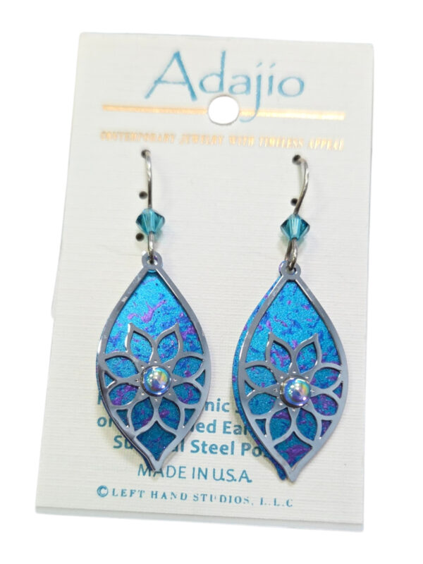 blue flower earrings