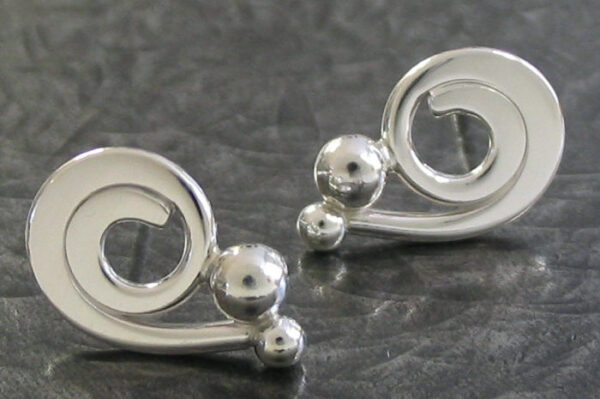 Mac sterling silver stud earrings by Ted Walker