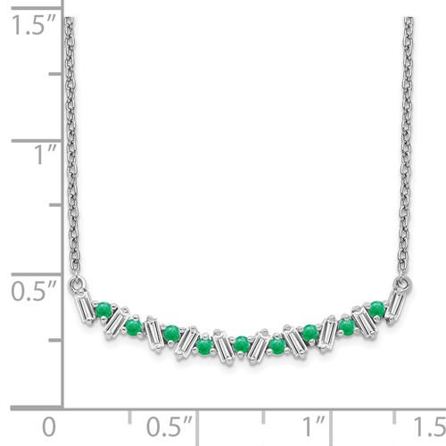 emerald and diamond necklace with ruler