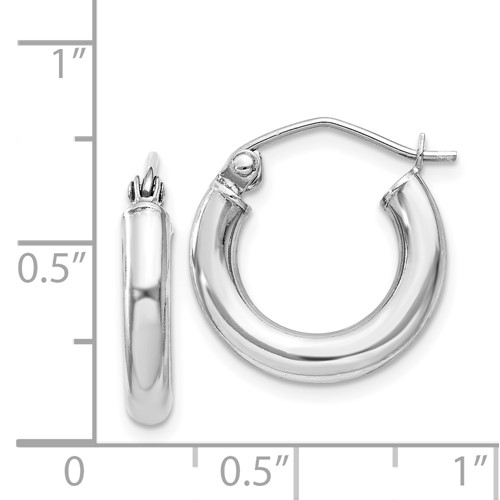 sterling silver hoop earrings with ruler
