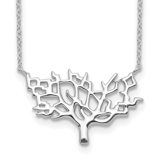 sterling silver tree necklace