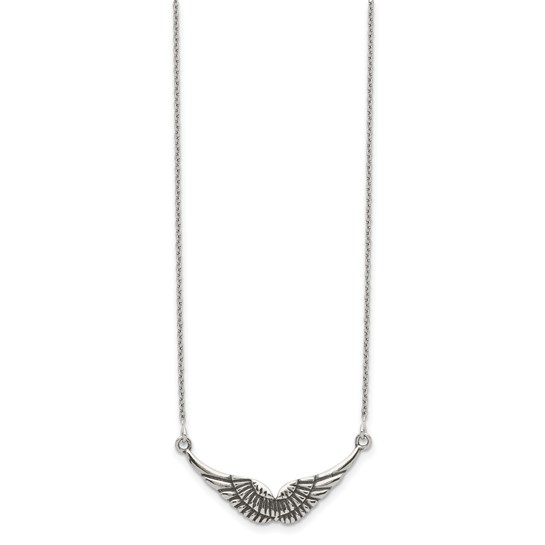 wing necklace on neck form