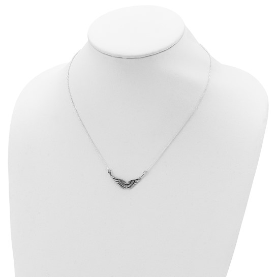 wing necklace on neck form