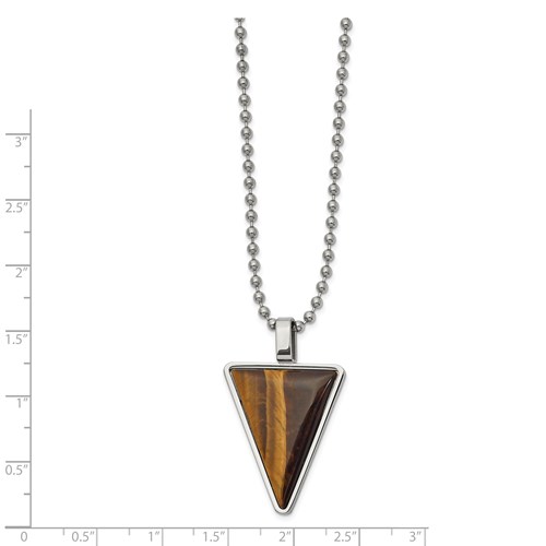 Tiger's eye necklace with ruler