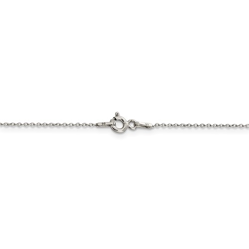 spring ring clasp on sterling silver thin cable chain