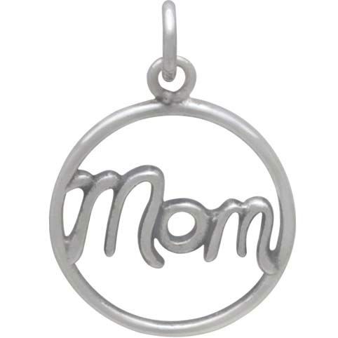 mom pendant in nickel-free sterling silver