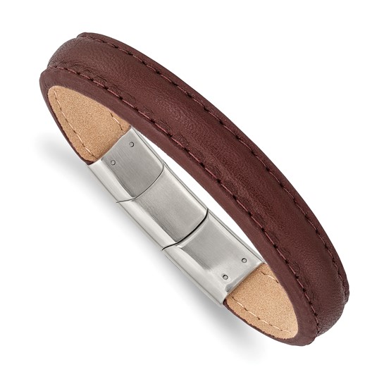 brown leather bracelet