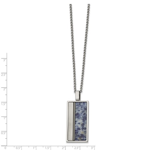blue spot stone pendant