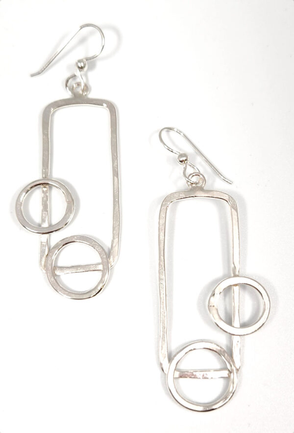 Geometric Statement earrings in sterling silver by Shirley Price