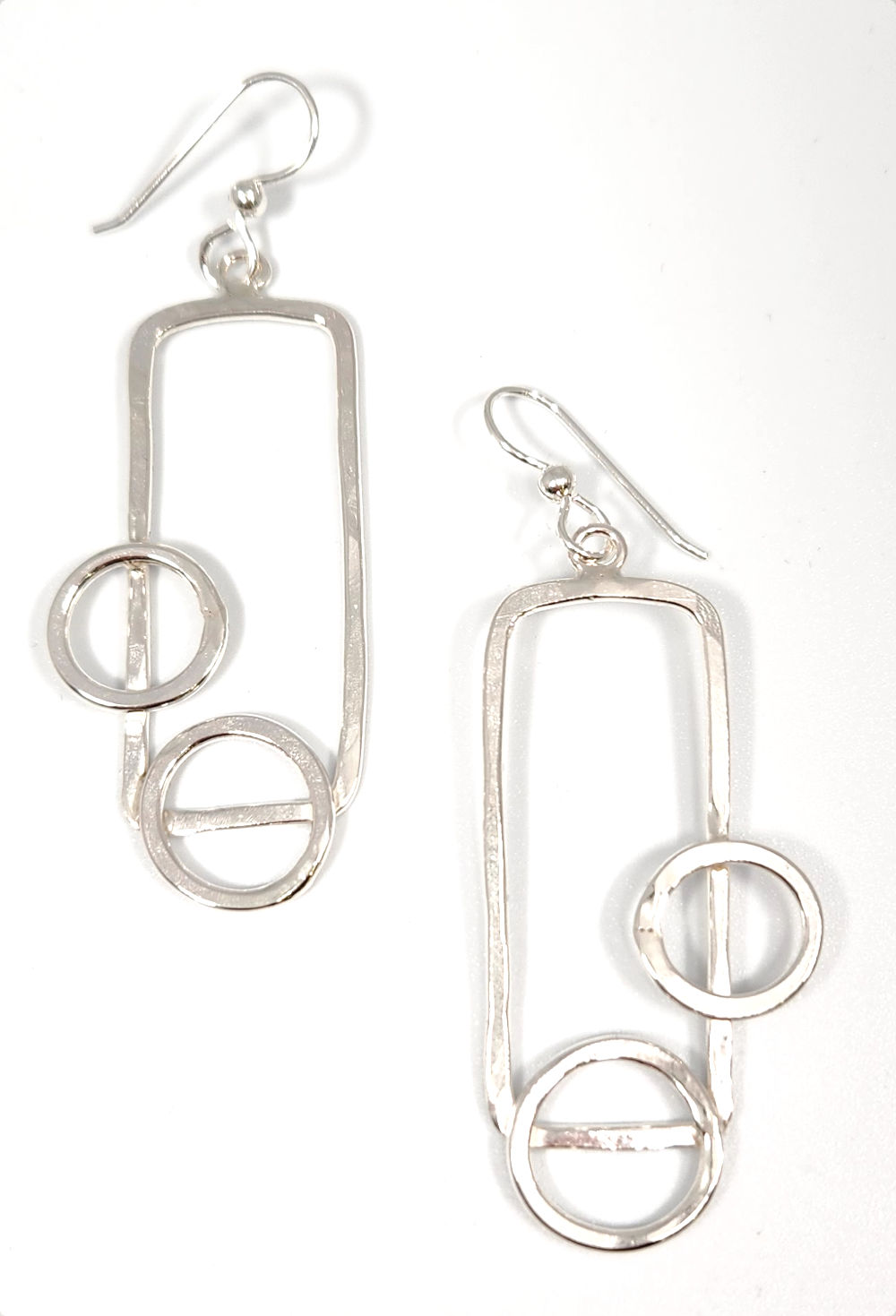 Geometric Statement earrings in sterling silver by Shirley Price