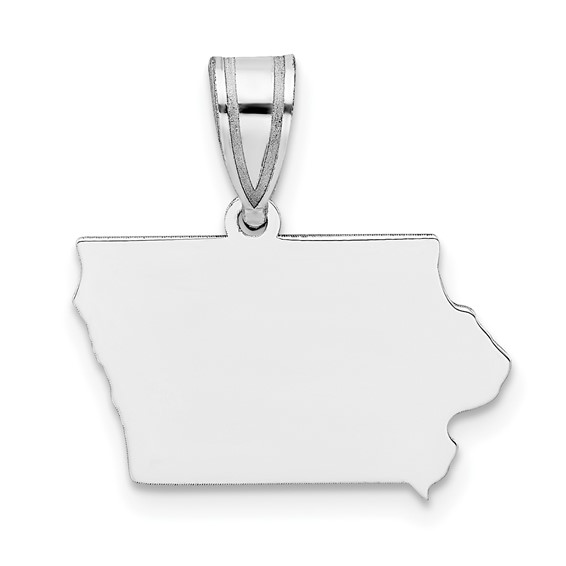 State of Iowa sterling silver pendant