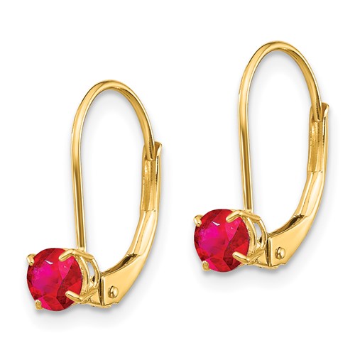 small ruby and gold earrings