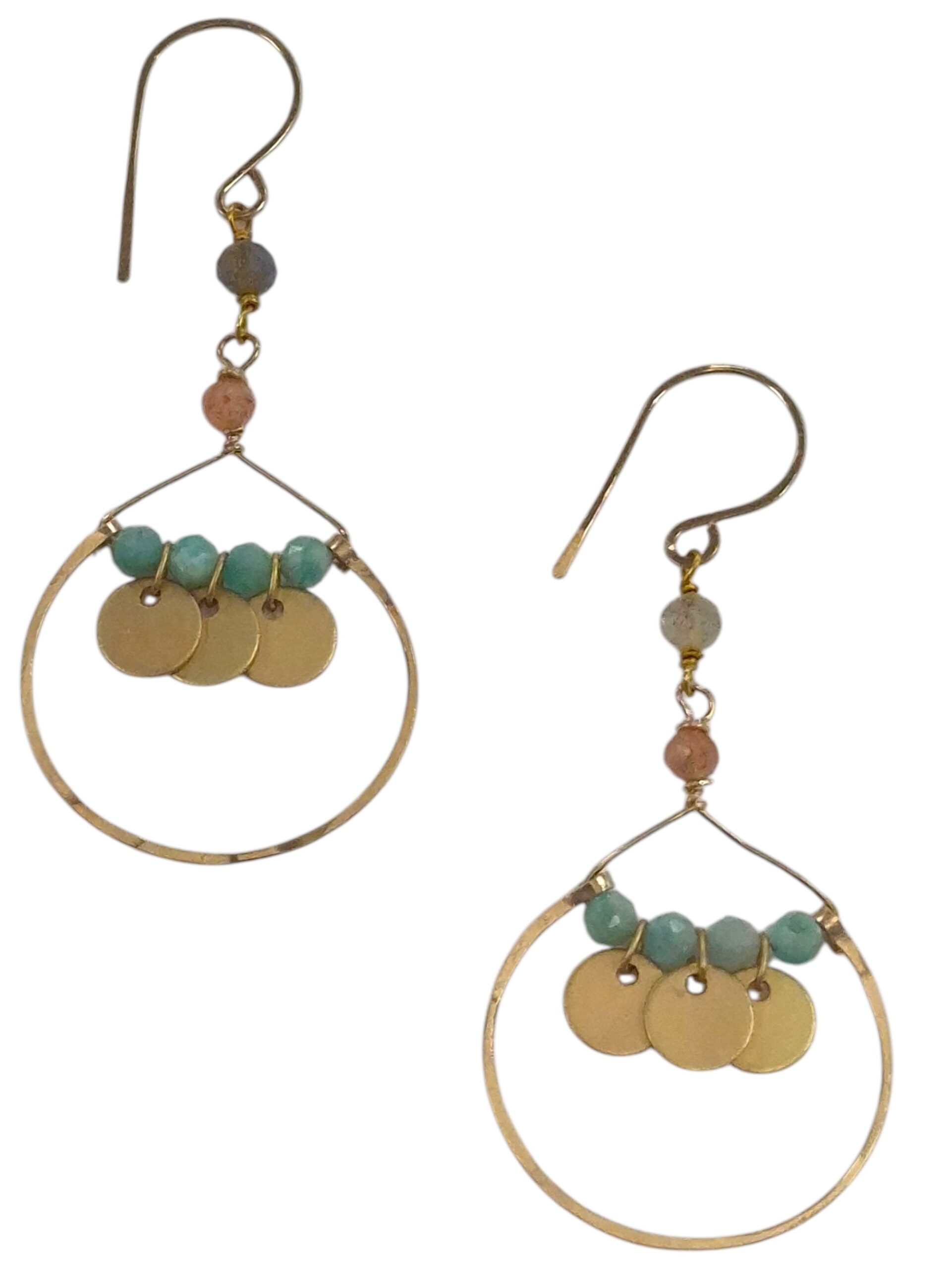 amazonite chandelier earrings