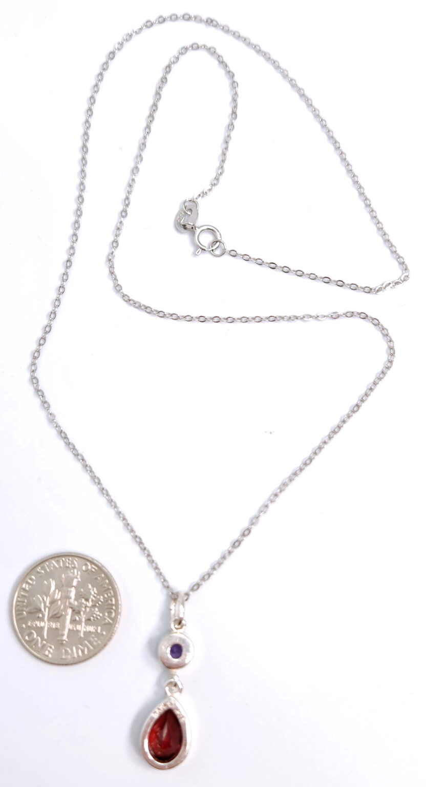 Amethyst, and Sterling Silver necklace by Sonoma Artworks