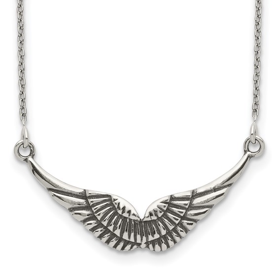 sterling silver angel wing necklace