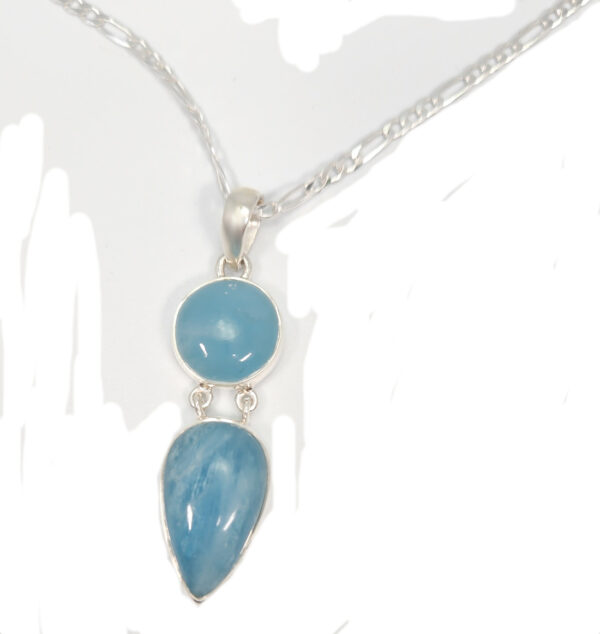 aquamarine and sterling silver necklace