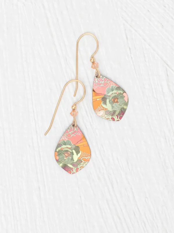 Aubrey earrings by jewelry designer Holly Yashi in Blooming Coral