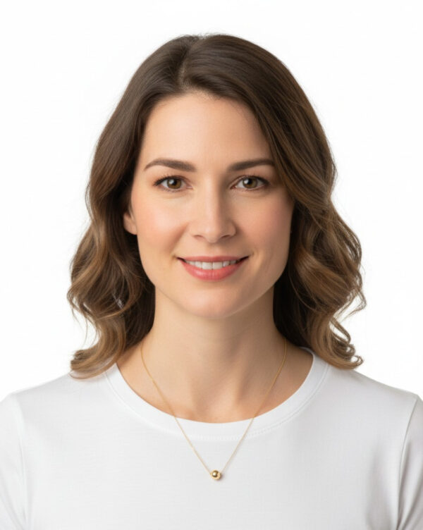 gold-plated sterling silver single bead necklace on model