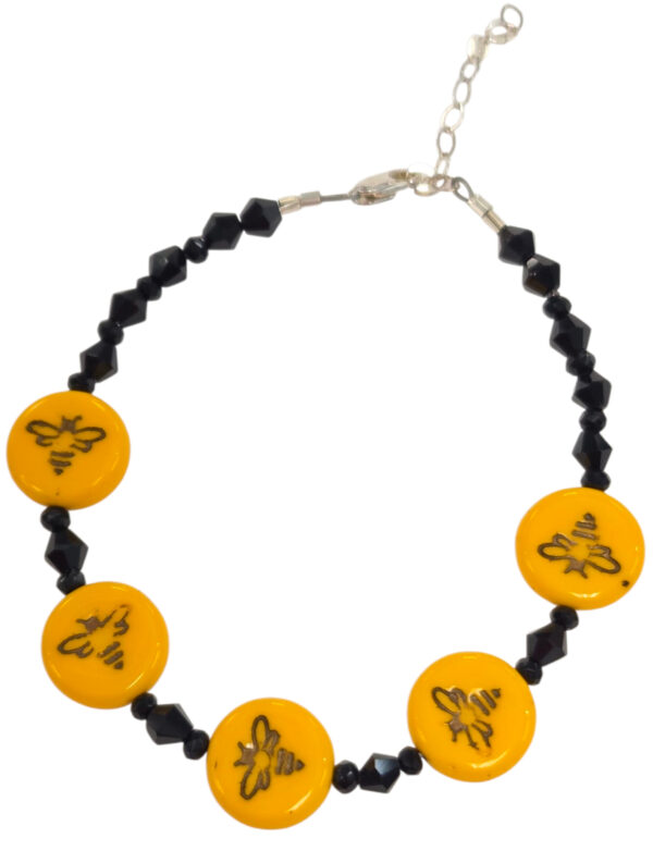 handmade dainty bee bracelet