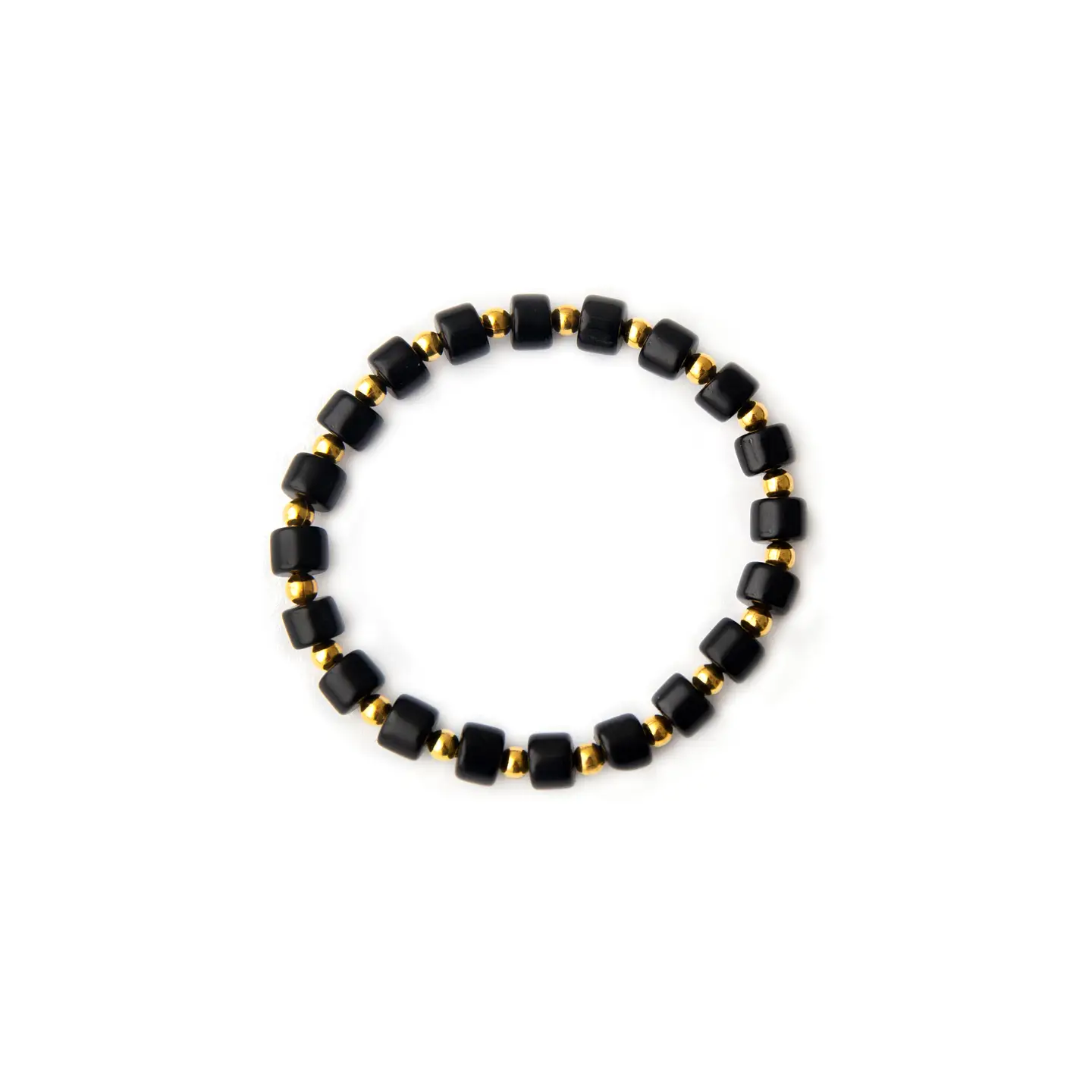 black tagua nut stretch bracelet