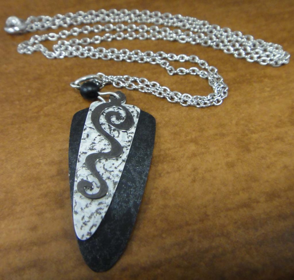 Adajio necklace by Barbara MacCambridge black + white shield – Jewelry ...