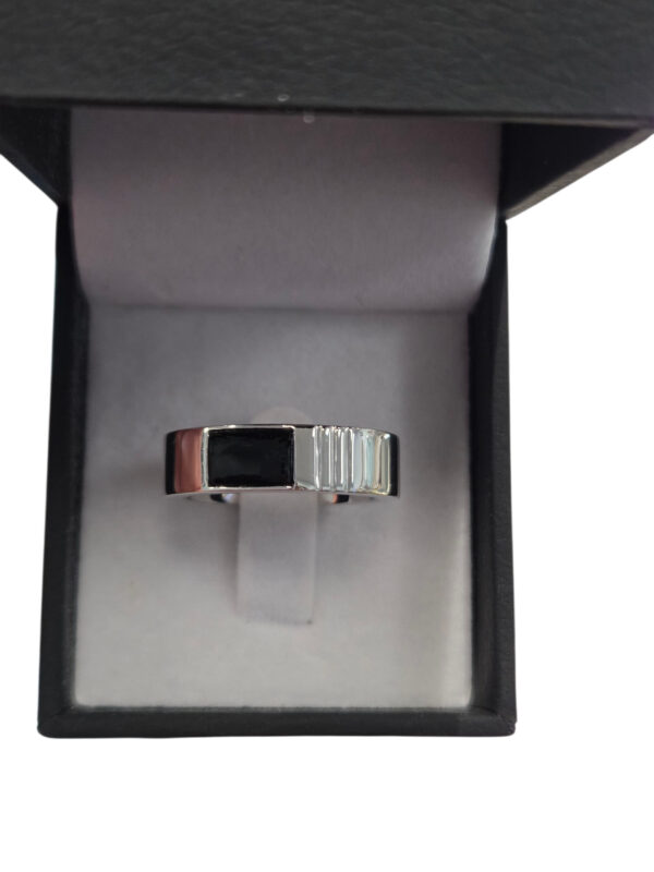 off-center black onyx ring