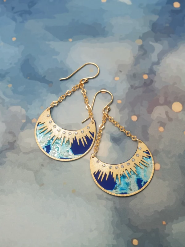 blue moon earrings by Holly Yashi