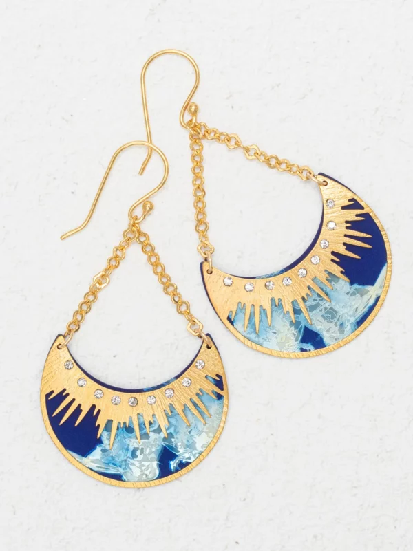blue moon earrings by Holly Yashi