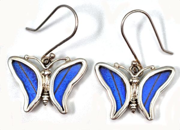 Blue Morpho REAL BUTTERFLY WING EARRINGS, no butterflies are harmed
