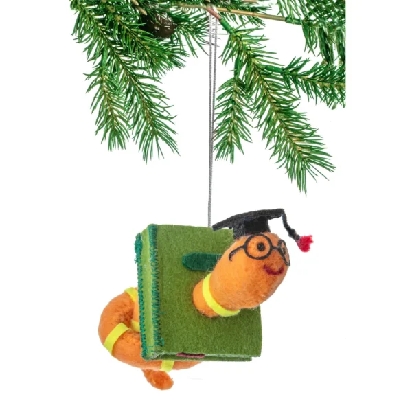 bookworm ornament