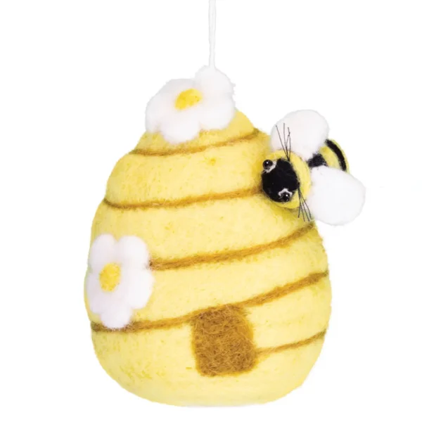 busy beehive Christmas ornament
