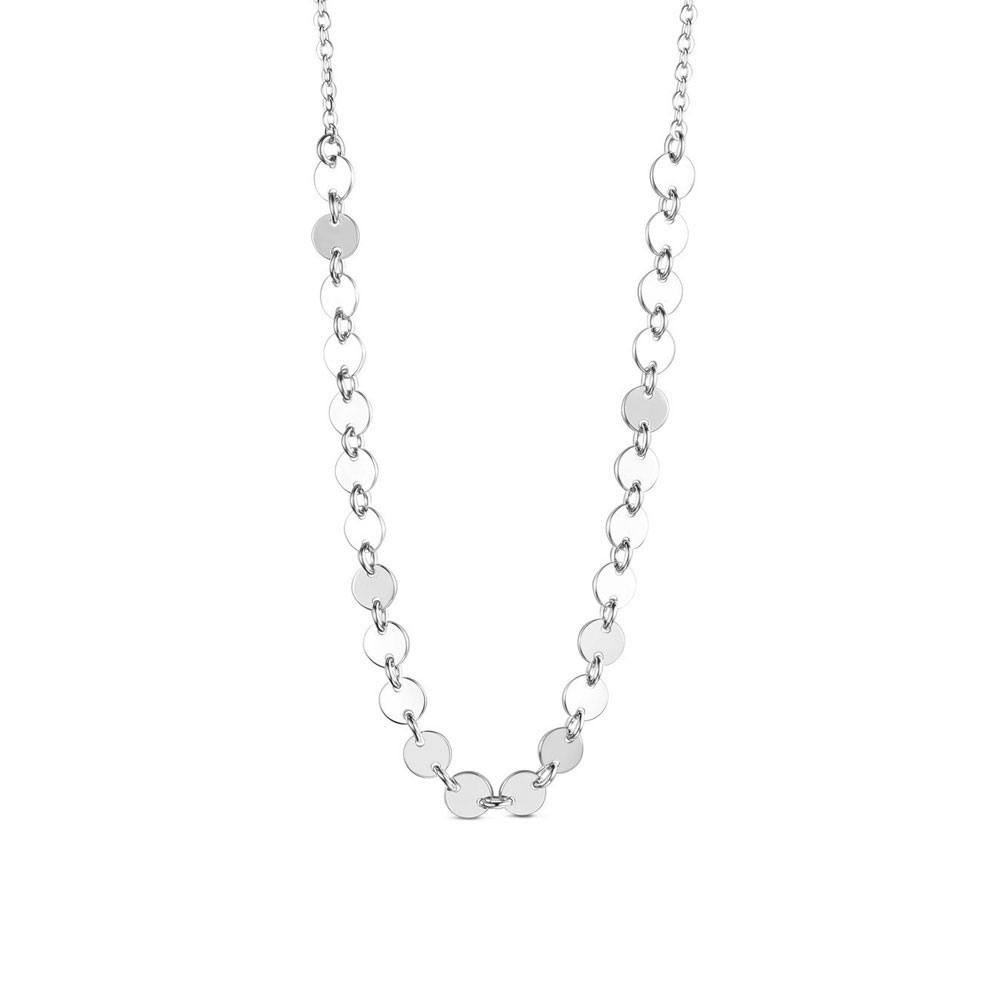 Sterling Silver Linked Disc Necklace