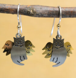 Sienna Sky angel cat earrings