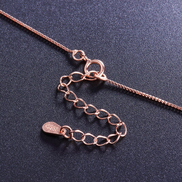 rose gold-plated sterling silver chain with adjuster