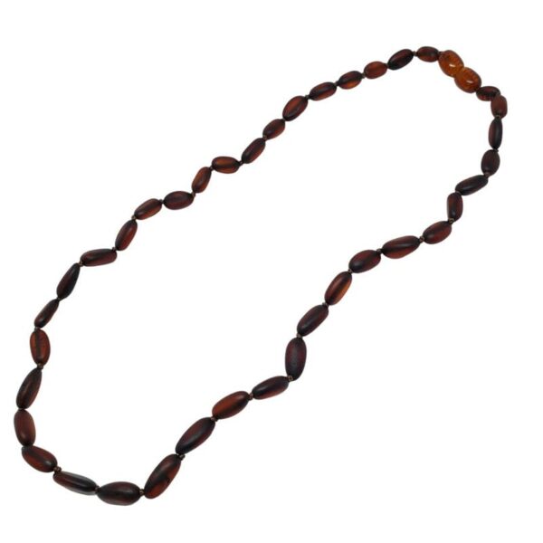 matte finish short cherry amber necklace