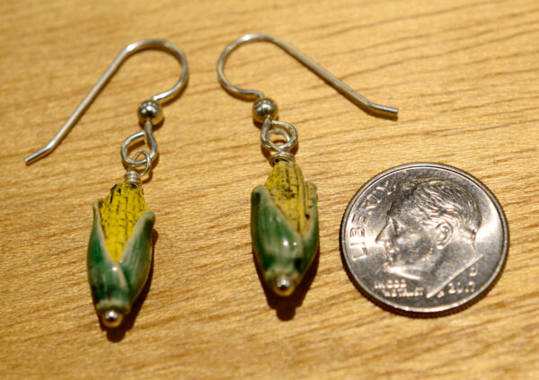 corn earrings with dime