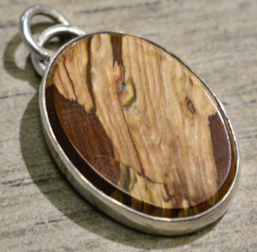 handmade Biggs Canyon jasper oval pendant