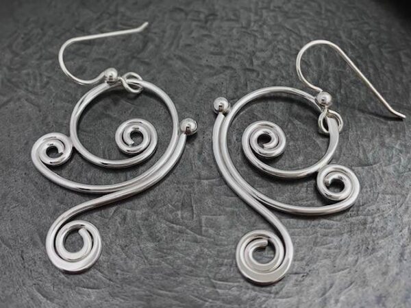 Dawson earrings by Ted Walker in sterling silver