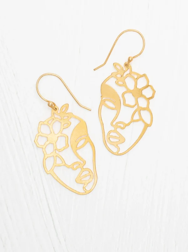 Modern Face Earrings by Holly Yashi