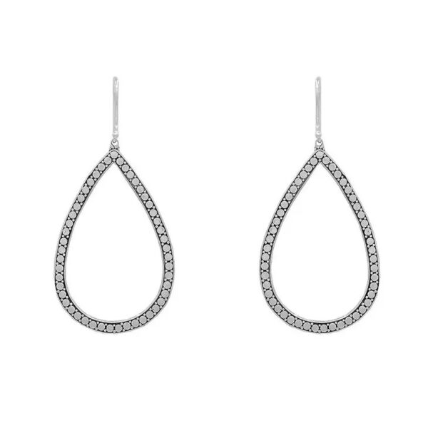Dotted Sterling Silver drop earrings