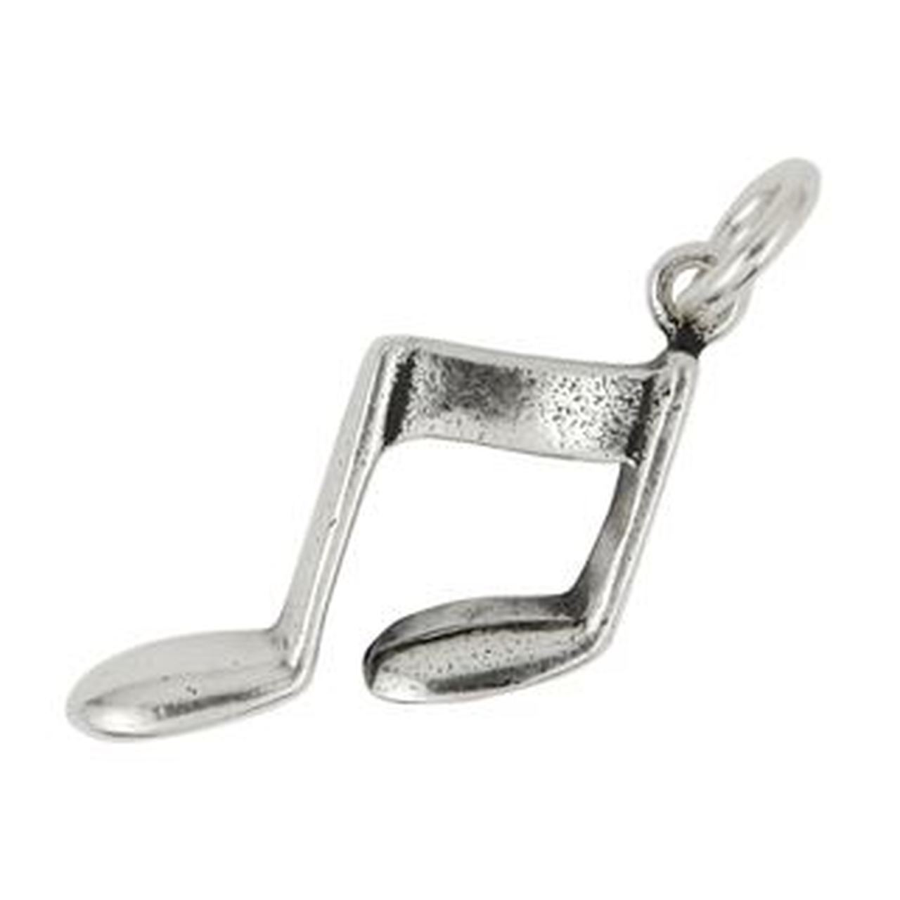eighth note sterling silver music charm