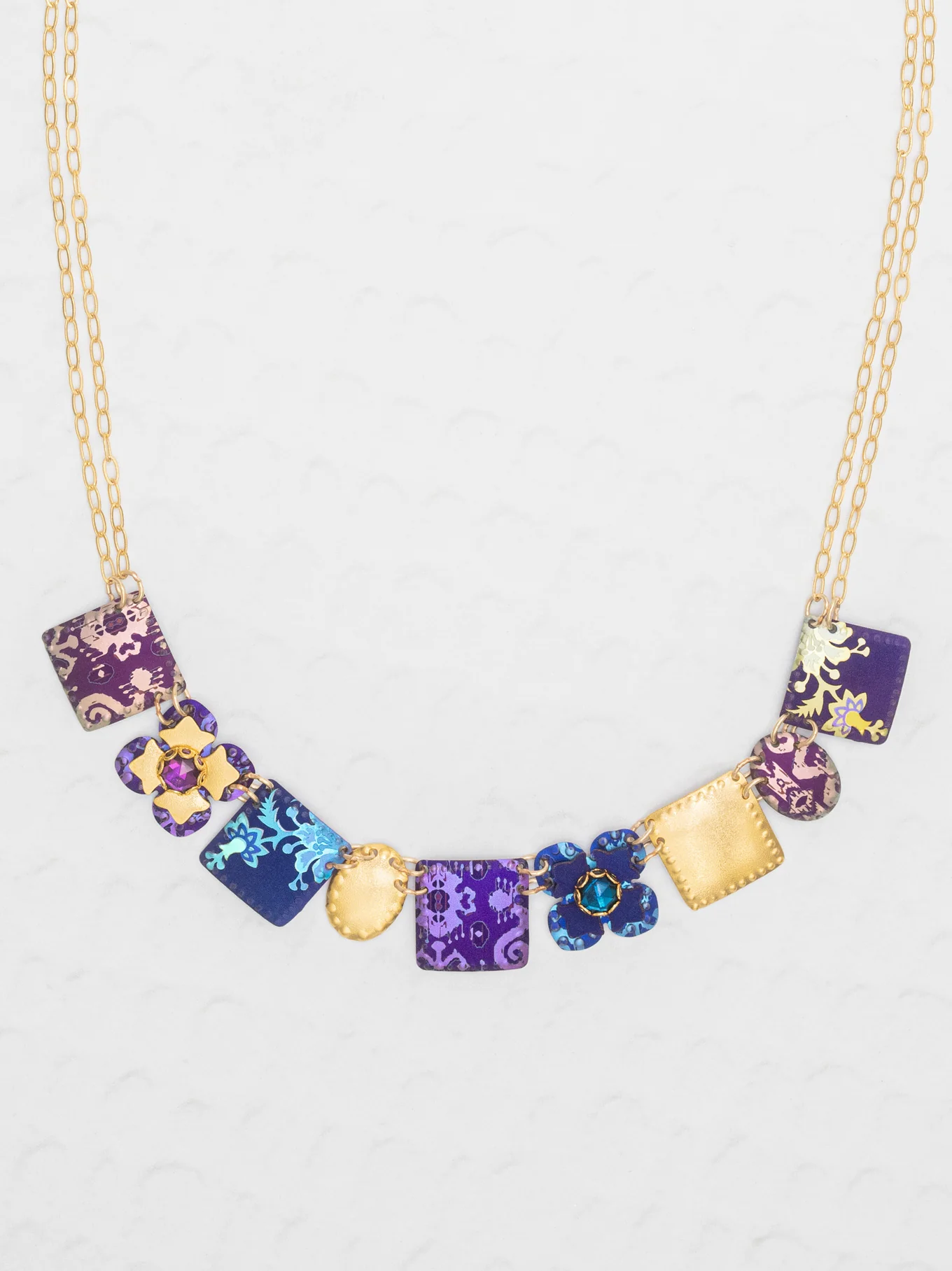 close-up of Holly Yashi colorful necklace
