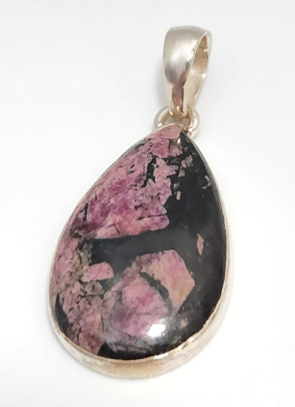 eudialyte and sterling silver drop pendant