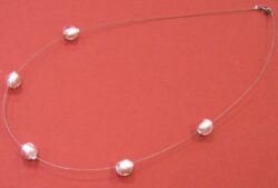 Murano glass silvertone necklace